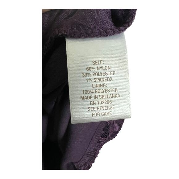 Purple Lace Cocktail Dress 4 Wiggle Holiday bodycon Hourglass Festive Plunging - Picture 7 of 9